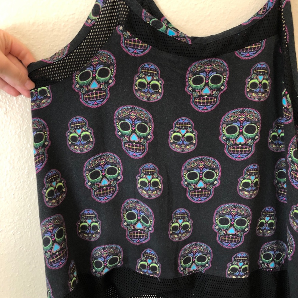 High-low Flowy Sugar Skull Tank